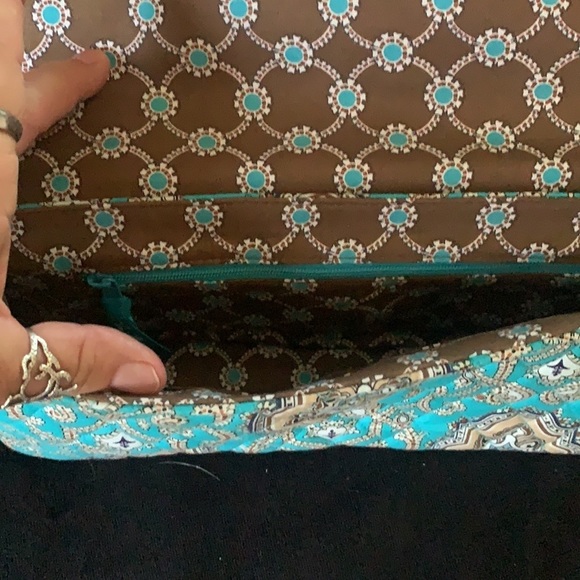 😀Vera Bradley Knot Just a Clutch Totally Turq Crossbody Bag - Picture 4 of 11